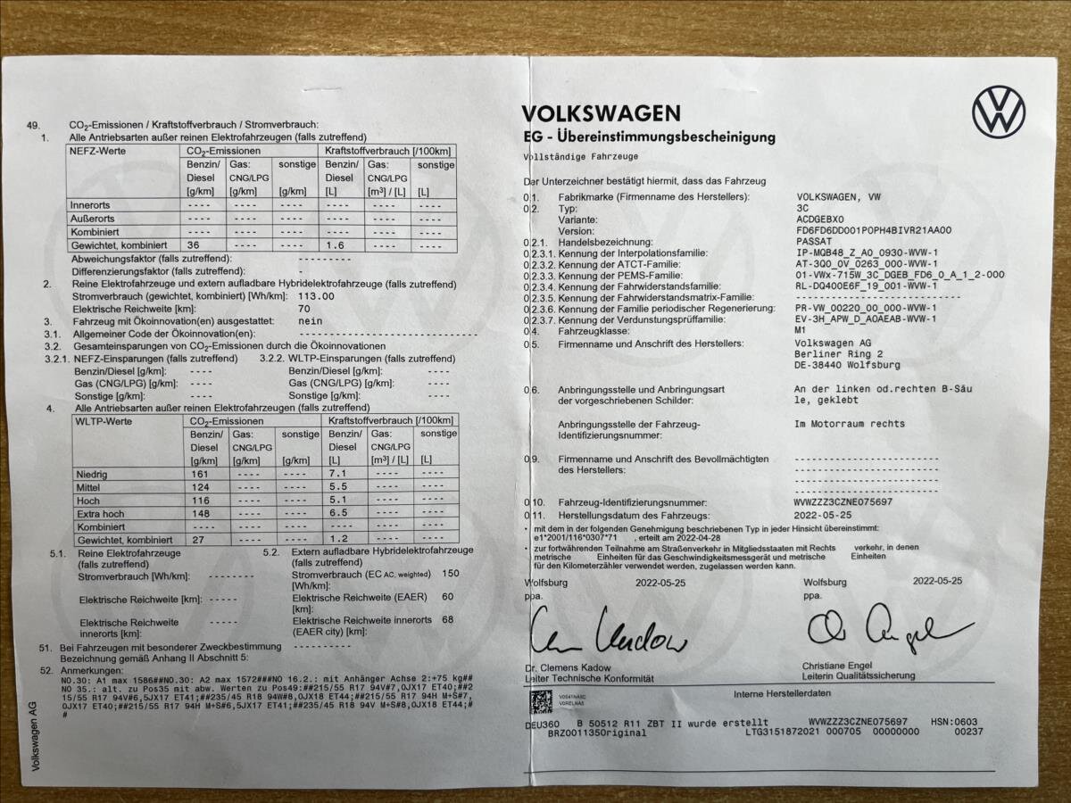 Volkswagen Passat Kombi 1,4 l 160 kw
