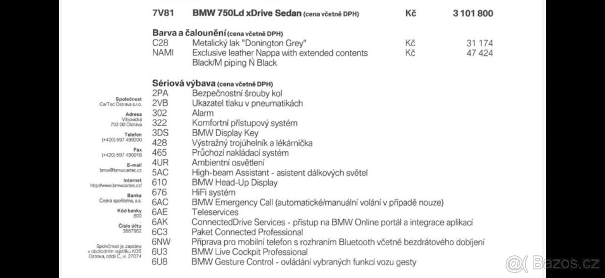 BMW Ostatní Sedan 0,0 294 kw