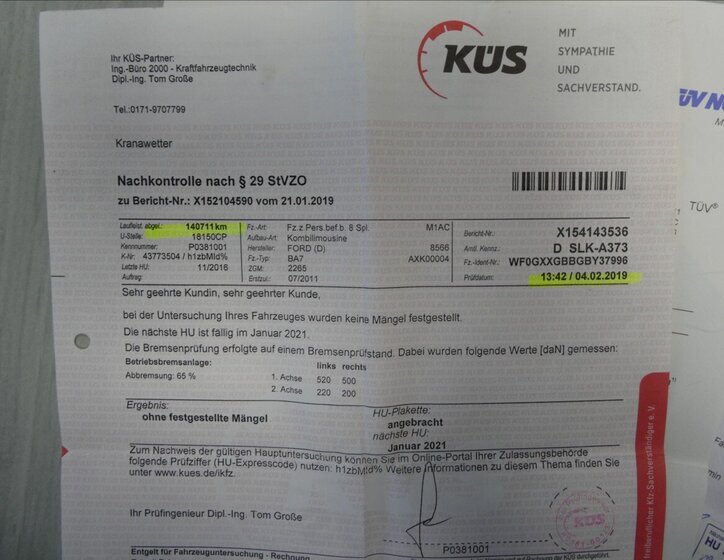 Ford Mondeo Kombi 1,6 l 85 kw