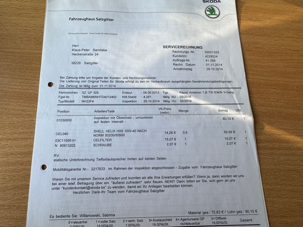 Škoda Rapid Sedan 1,2 l 63 kw