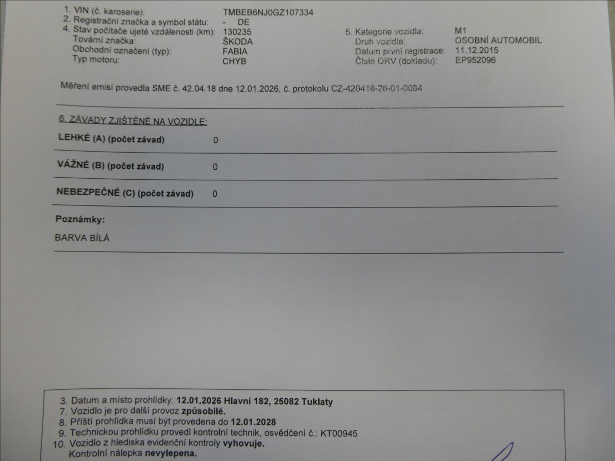 Škoda Fabia Hatchback 999,0 55 kw