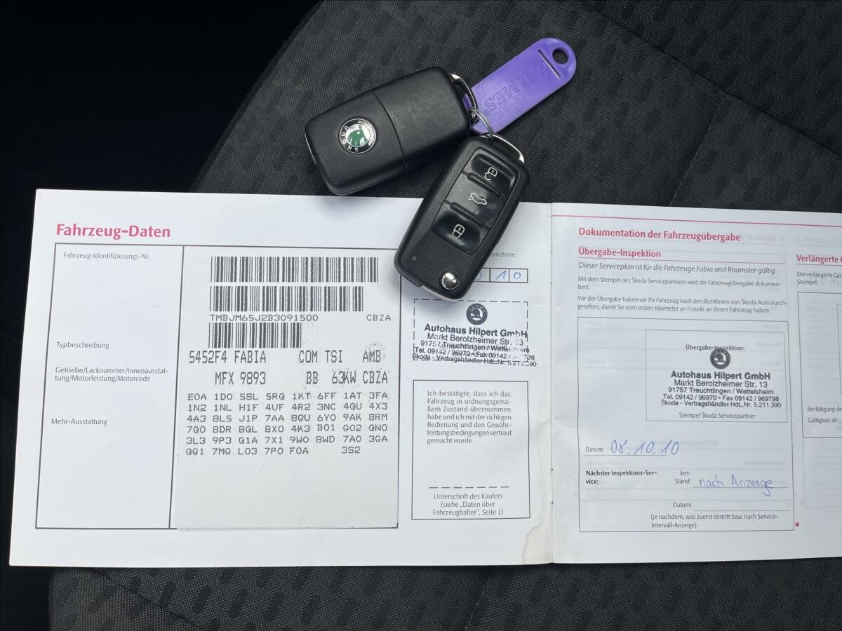 Škoda Fabia Kombi 1,2 l 63 kw