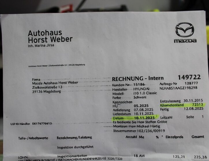 Hyundai i10 Hatchback 998,0 48 kw