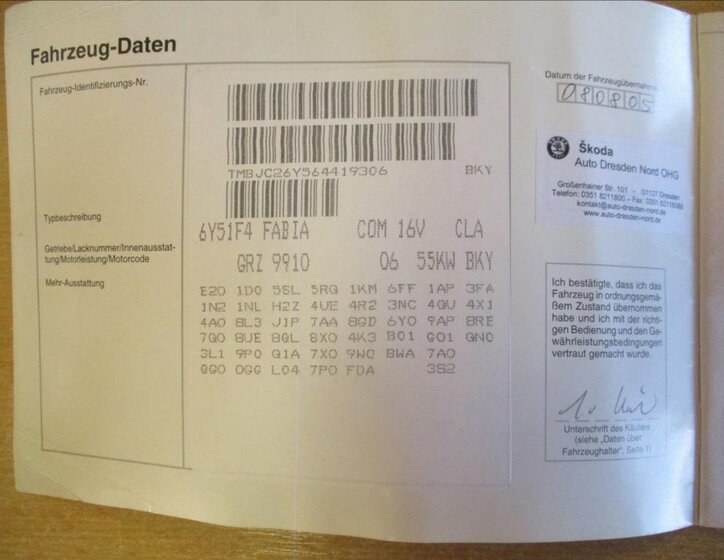 Škoda Fabia Kombi 1,4 l 55 kw