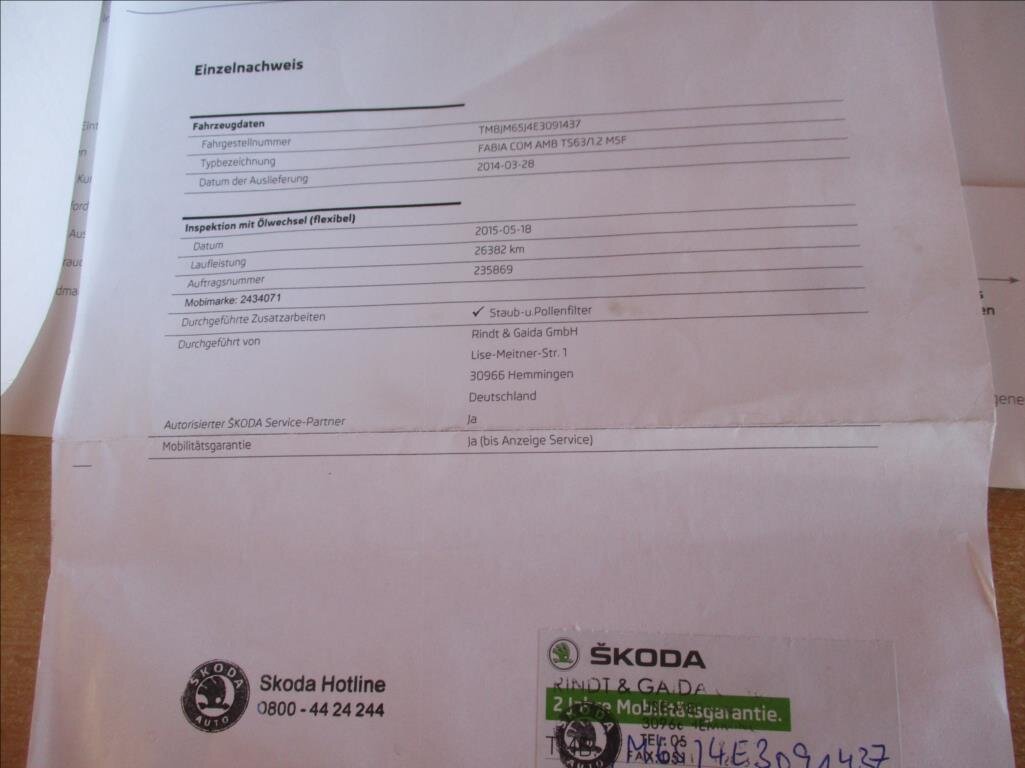 Škoda Fabia Kombi 1,2 l 63 kw