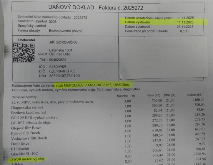 Mercedes-Benz Třídy V Ostatní 2,1 l 140 kw