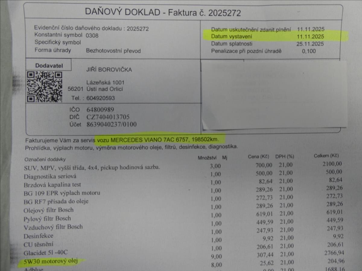 Mercedes-Benz Třídy V Ostatní 2,1 l 140 kw