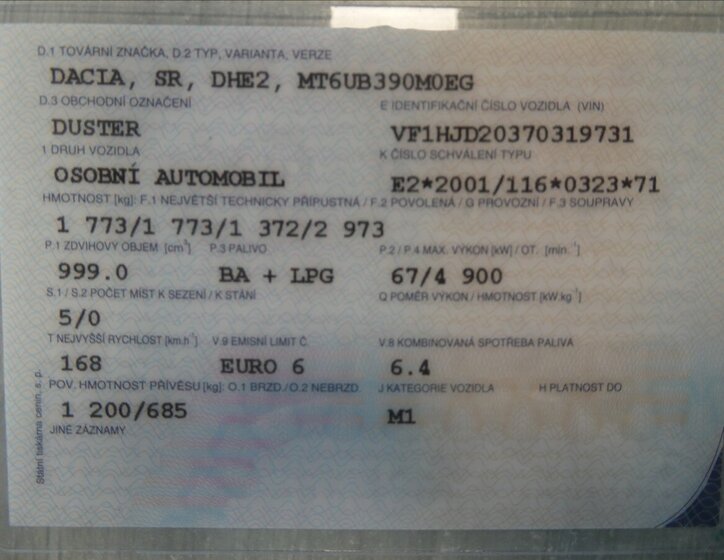 Dacia Duster SUV / Terénní 999,0 67 kw