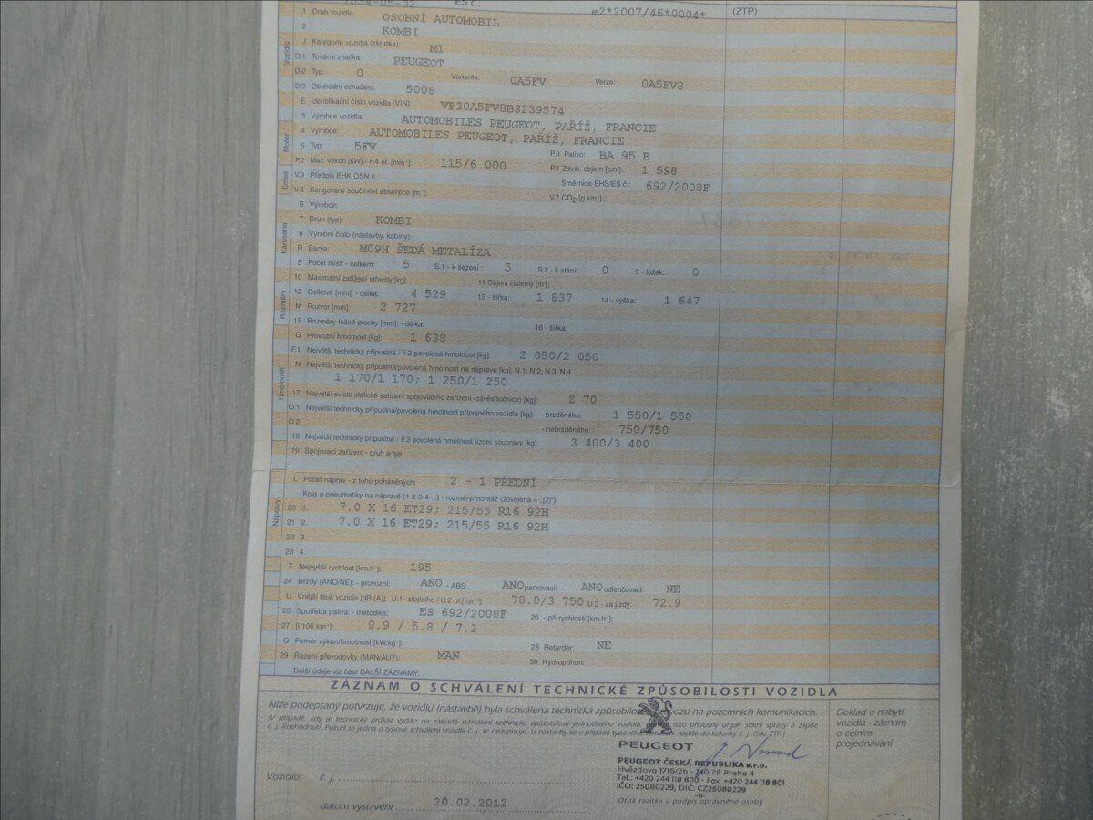 Peugeot 5008 MPV 1,6 l 115 kw