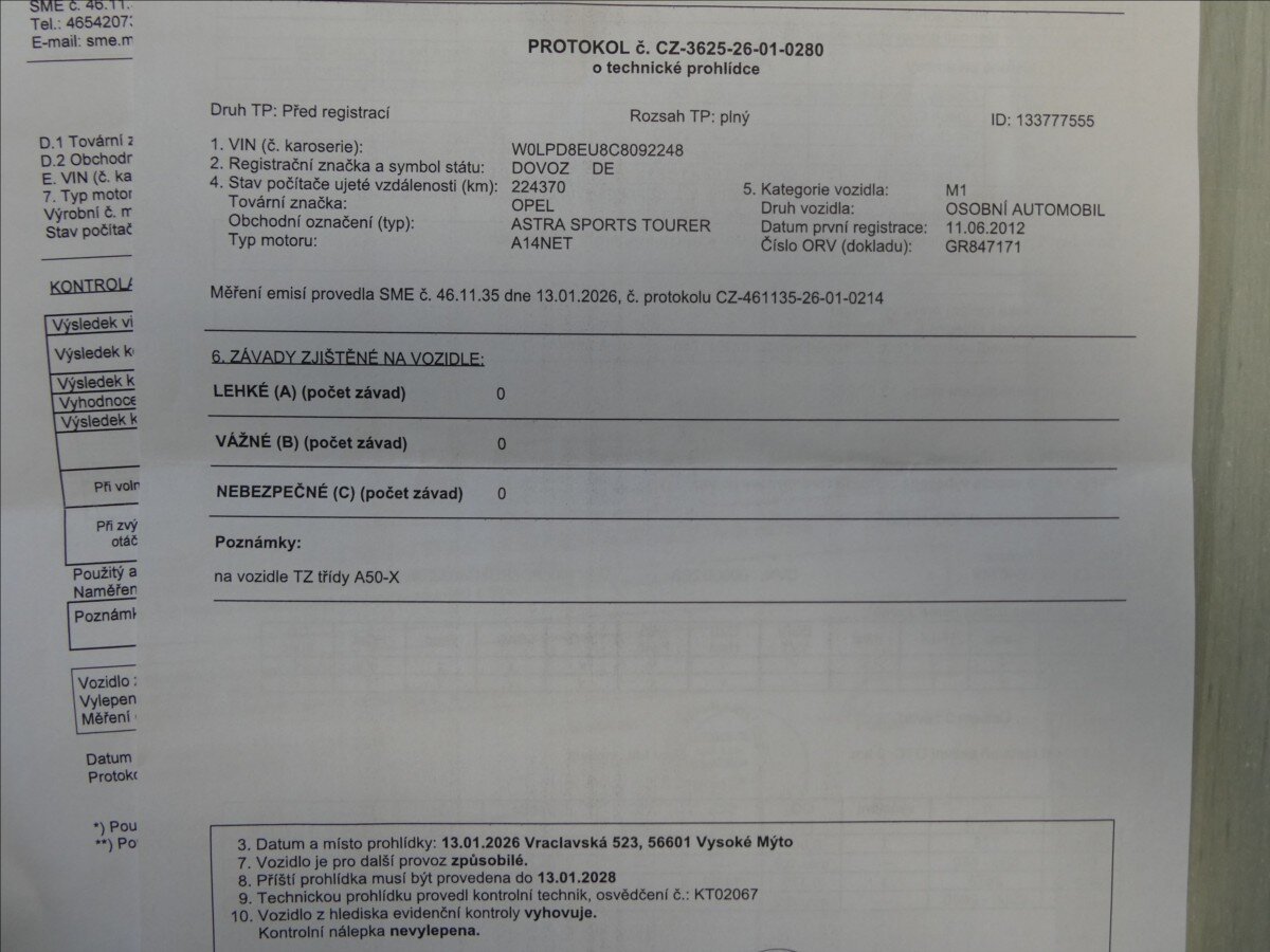 Opel Astra Kombi 1,4 l 88 kw