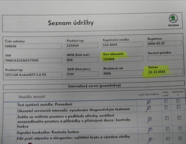 Škoda Octavia Liftback 1,6 l 75 kw