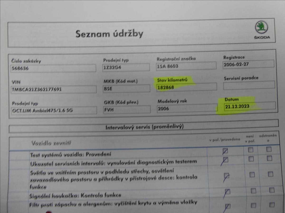 Škoda Octavia Liftback 1,6 l 75 kw