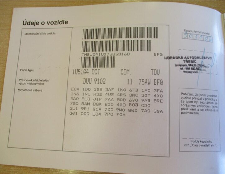 Škoda Octavia Kombi 1,6 l 75 kw