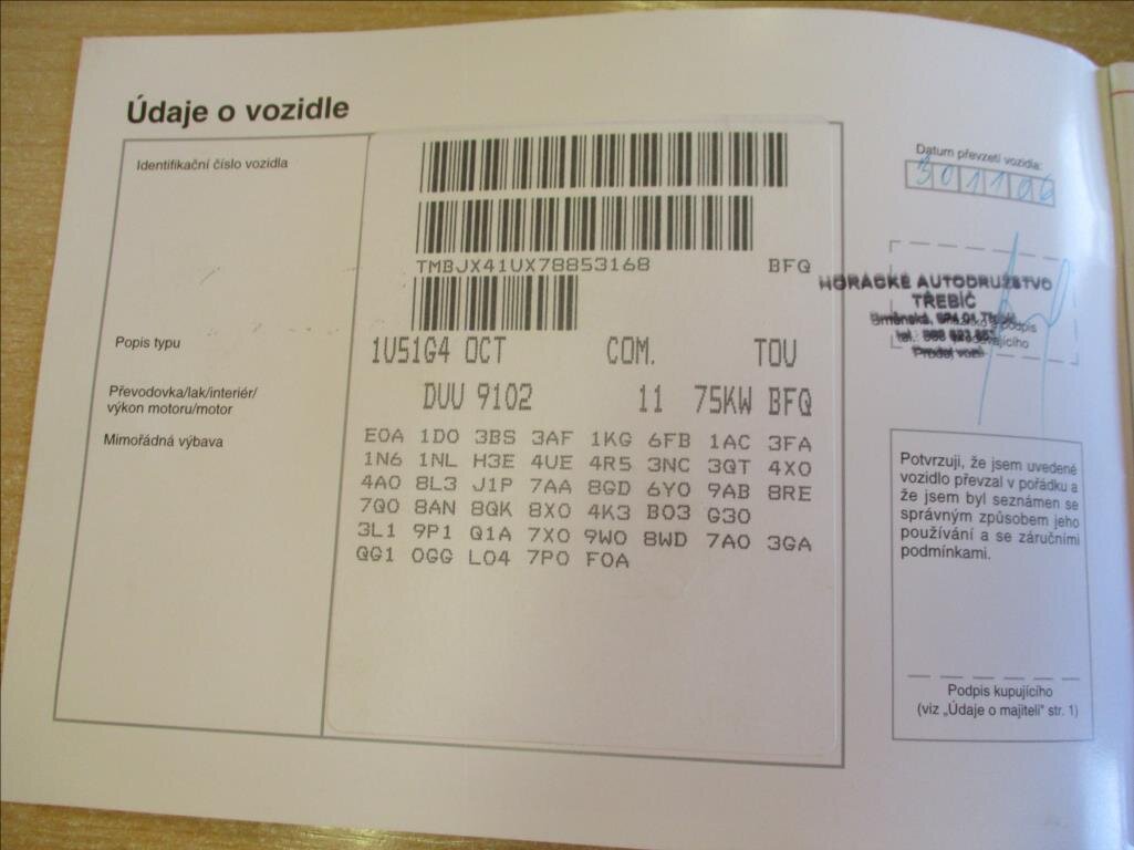 Škoda Octavia Kombi 1,6 l 75 kw