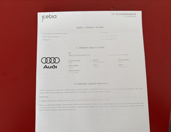 Audi A3 Hatchback 2,0 l 125 kw