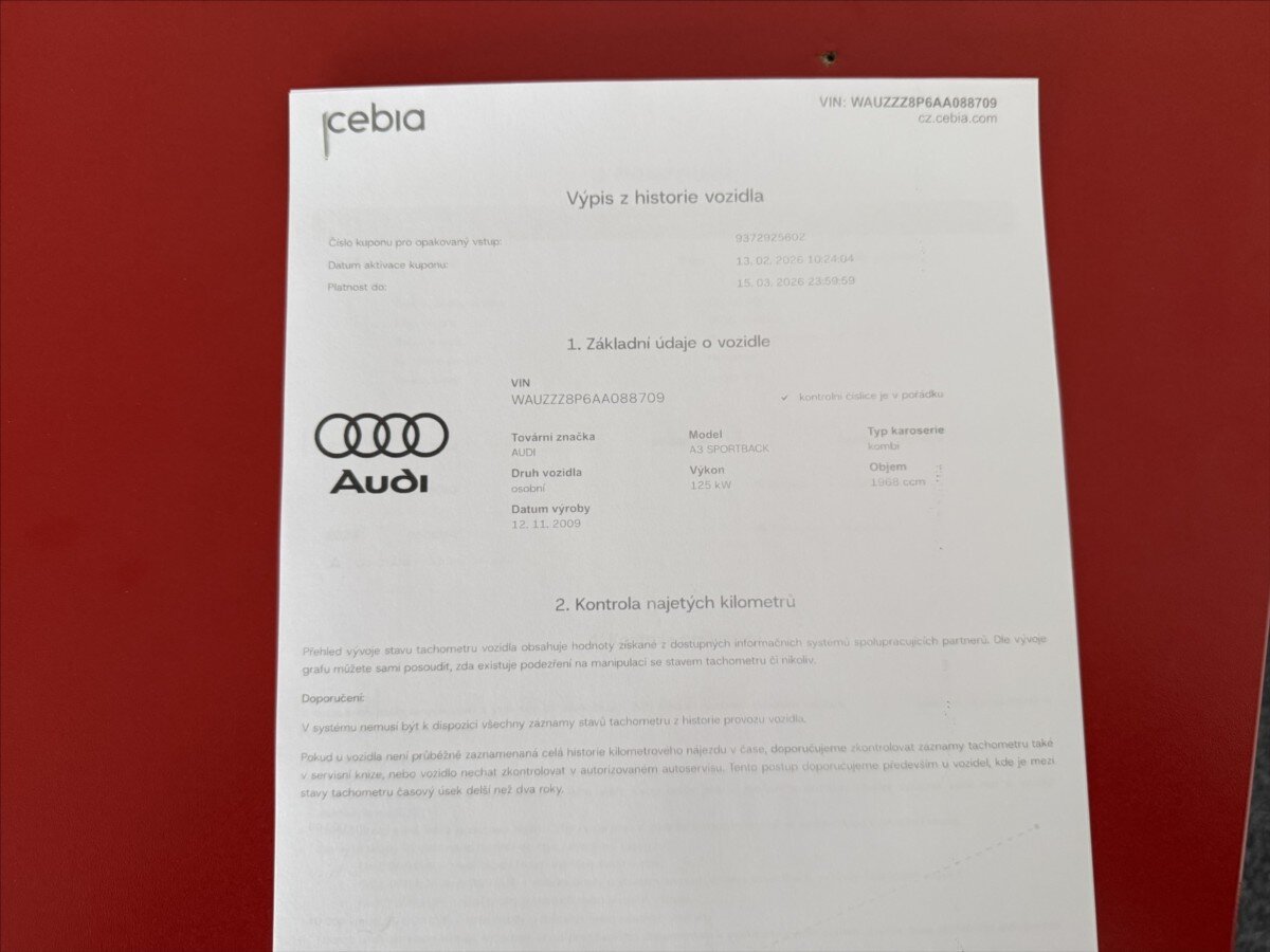 Audi A3 Hatchback 2,0 l 125 kw
