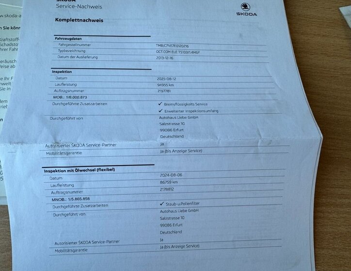 Škoda Octavia Kombi 1,4 l 103 kw