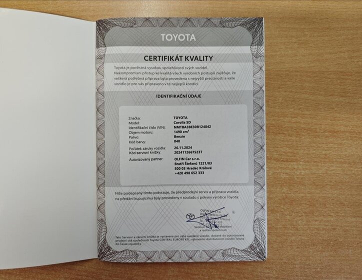 Toyota Corolla Sedan 1,5 l 92 kw