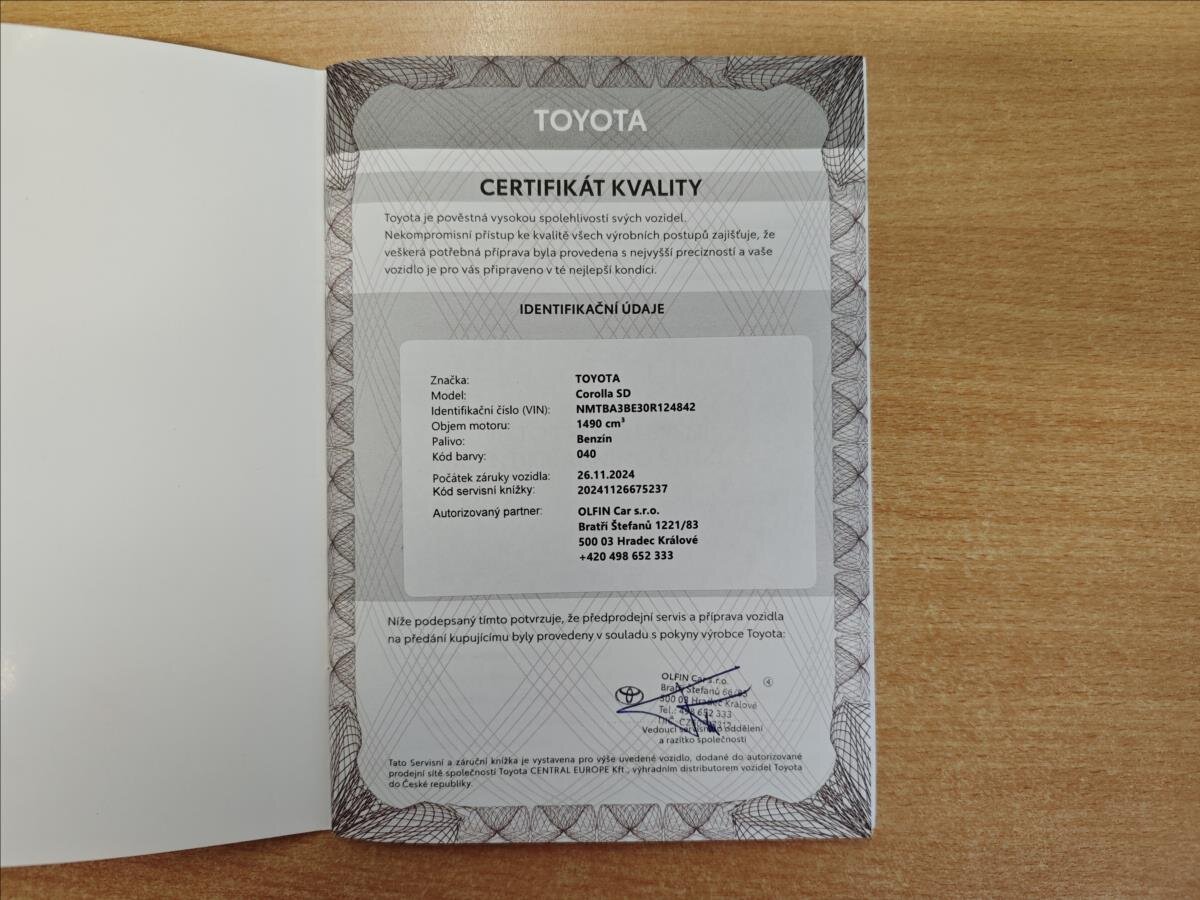 Toyota Corolla Sedan 1,5 l 92 kw