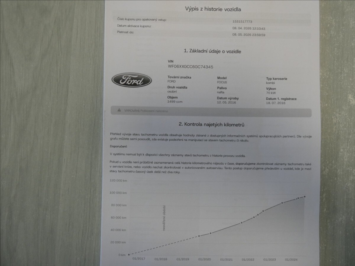 Ford Focus Kombi 1,5 l 70 kw