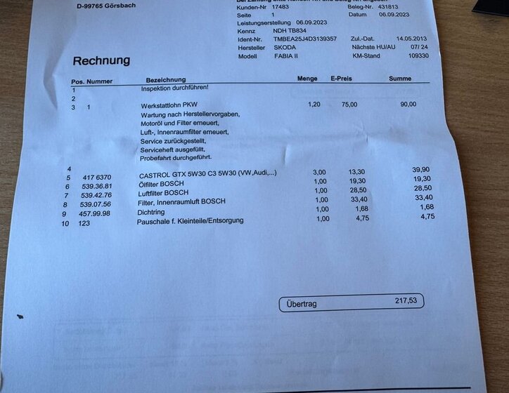 Škoda Fabia Hatchback 1,2 l 44 kw