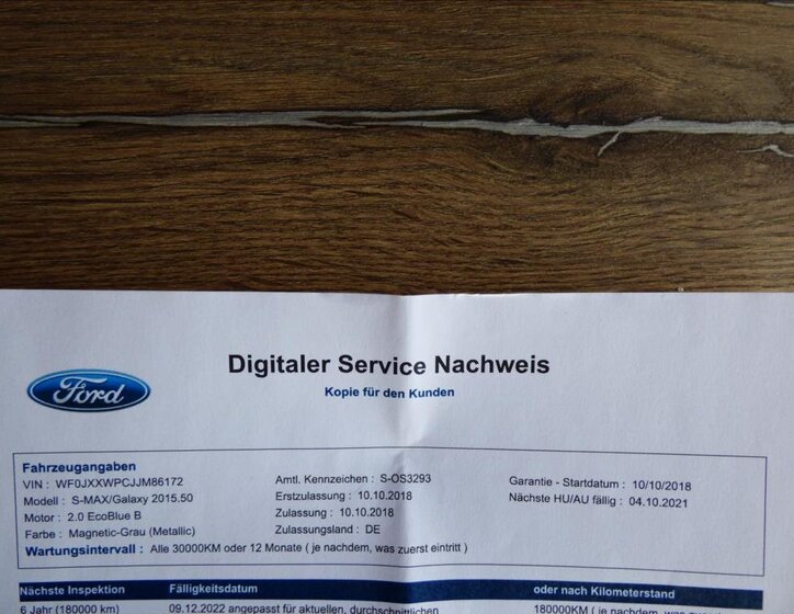 Ford S-MAX MPV 2,0 l 110 kw