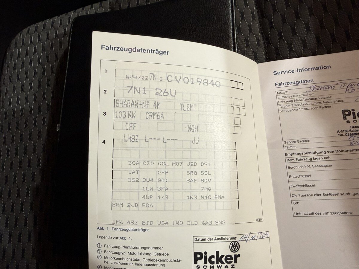 Volkswagen Sharan MPV 2,0 l 103 kw