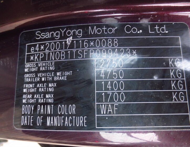 SsangYong Rodius VAN-Minibus 2,0 l 114 kw