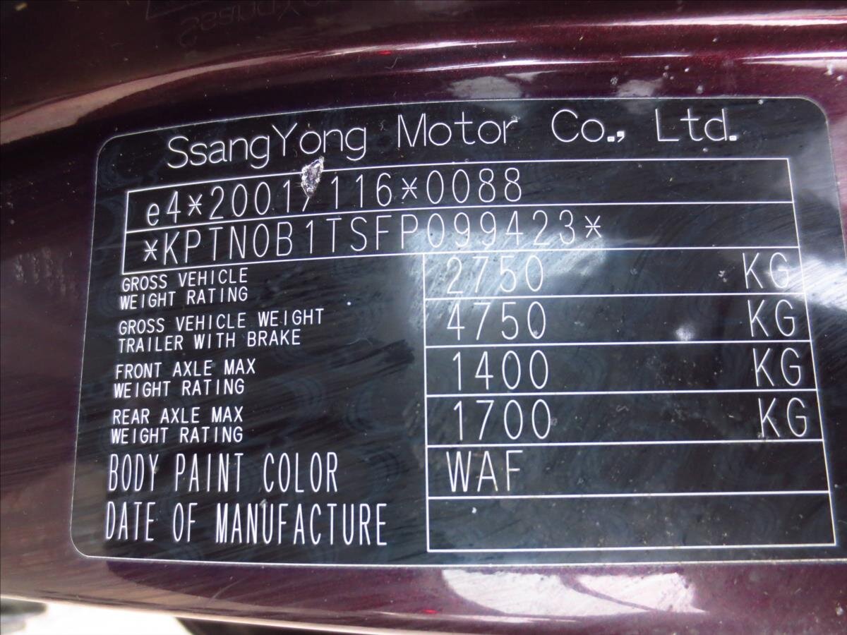 SsangYong Rodius VAN-Minibus 2,0 l 114 kw