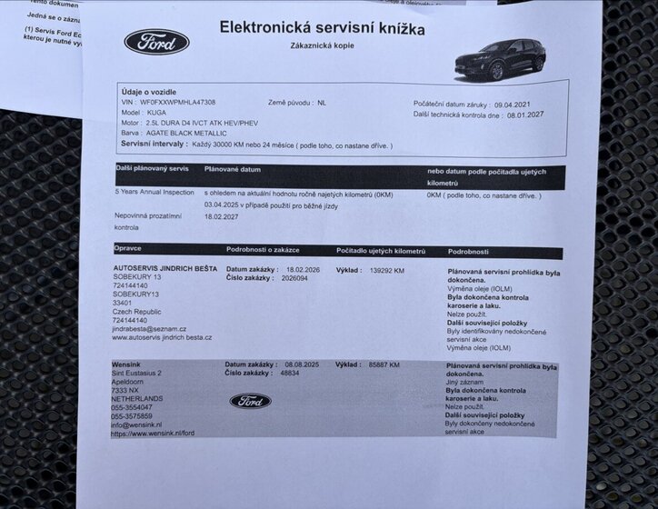Ford Kuga SUV / Terénní 2,5 l 165 kw