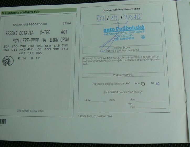 Škoda Octavia Ostatní 1,4 l 81 kw