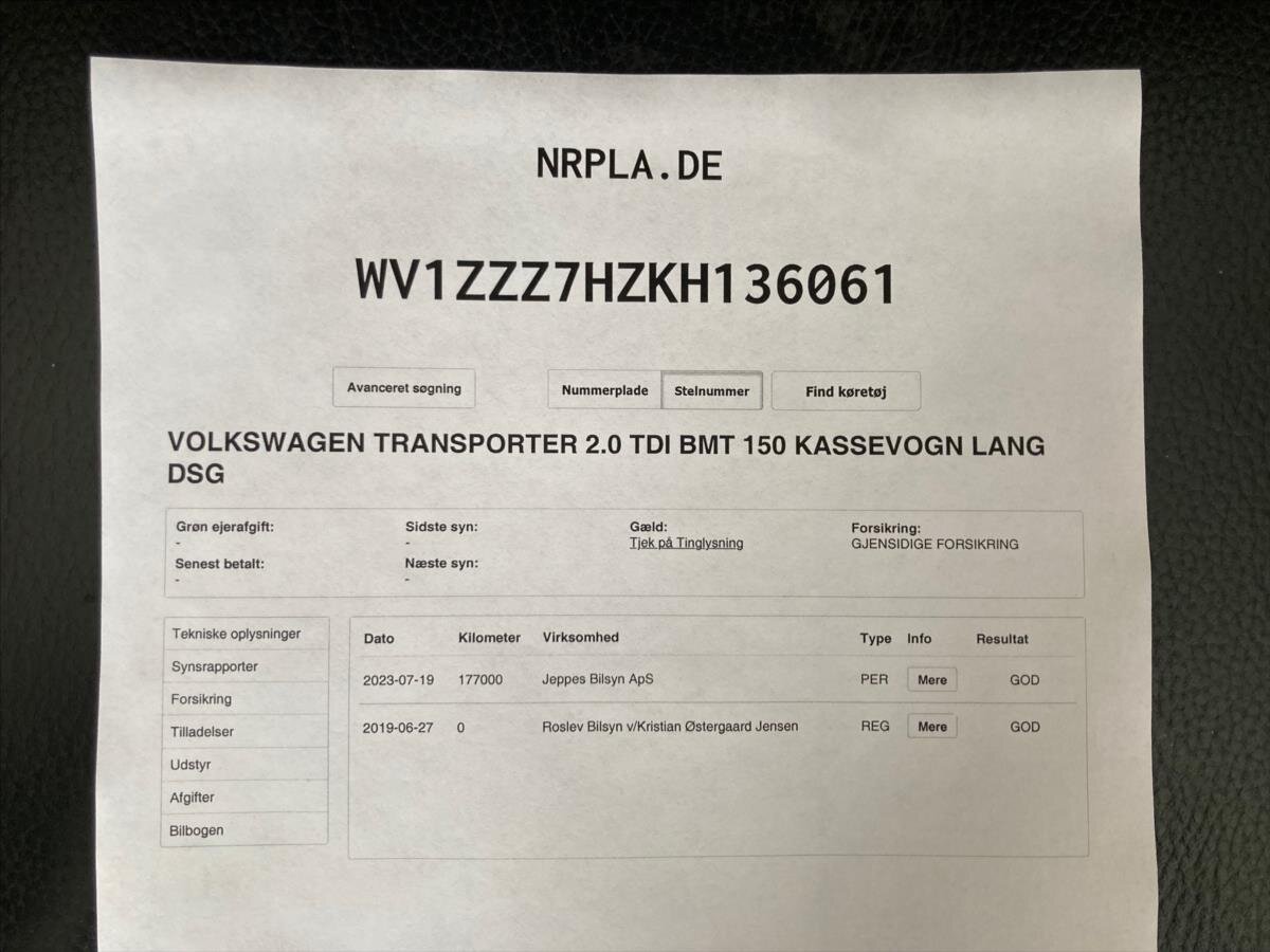 Volkswagen Transporter Kombi 2,0 l 110 kw