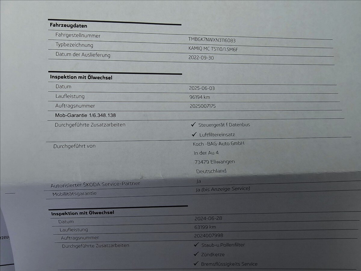 Škoda Kamiq Kombi 1,5 l 110 kw