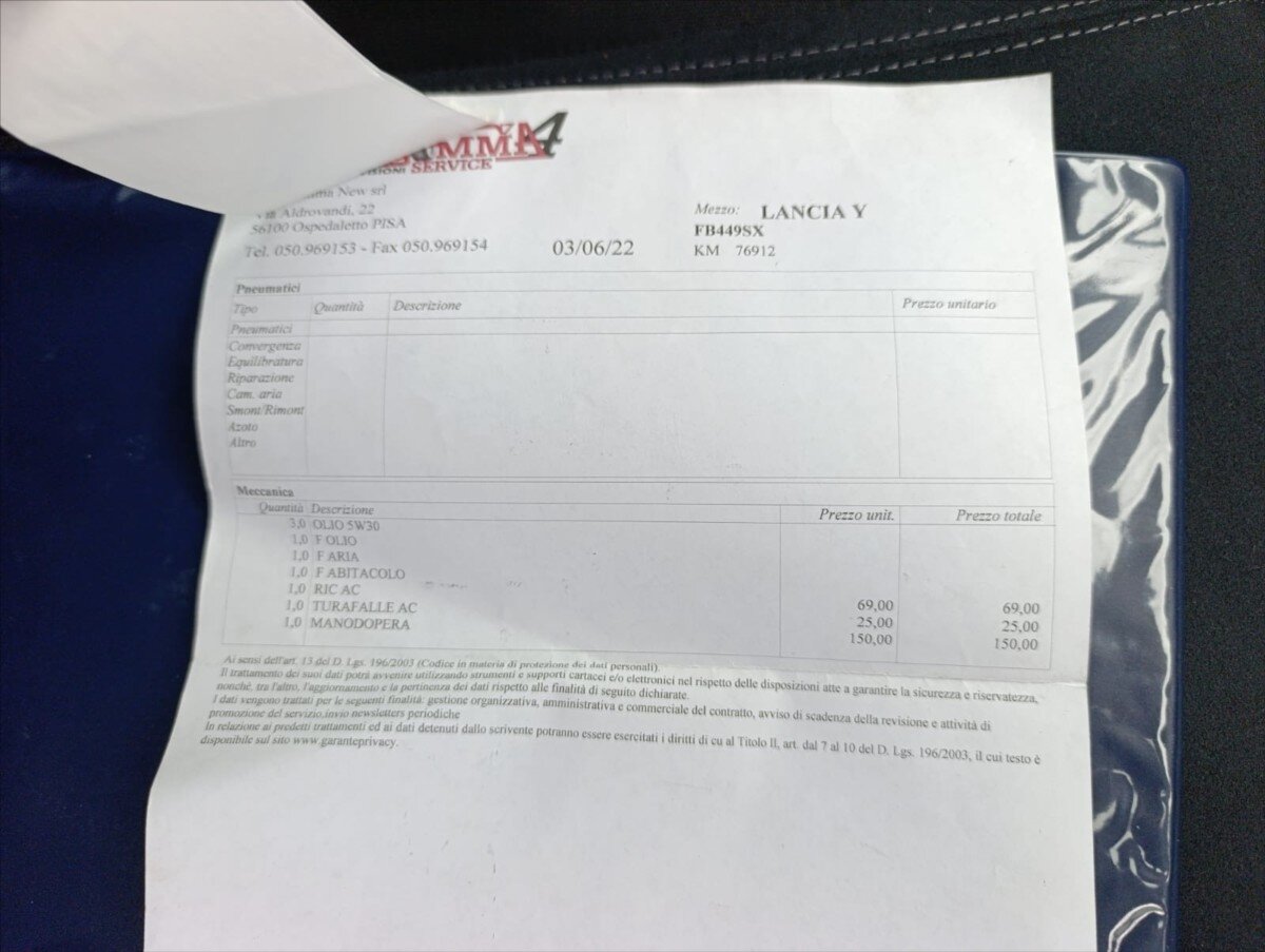 Lancia Y Hatchback 1,2 l 51 kw