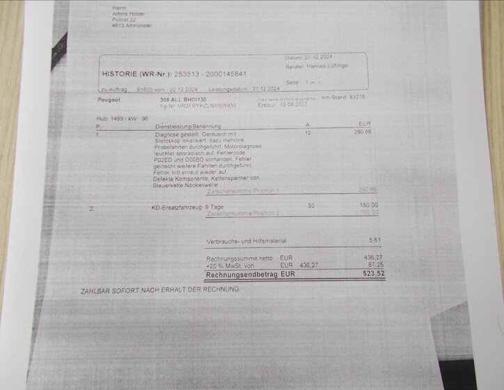 Peugeot 308 Hatchback 1,5 l 96 kw