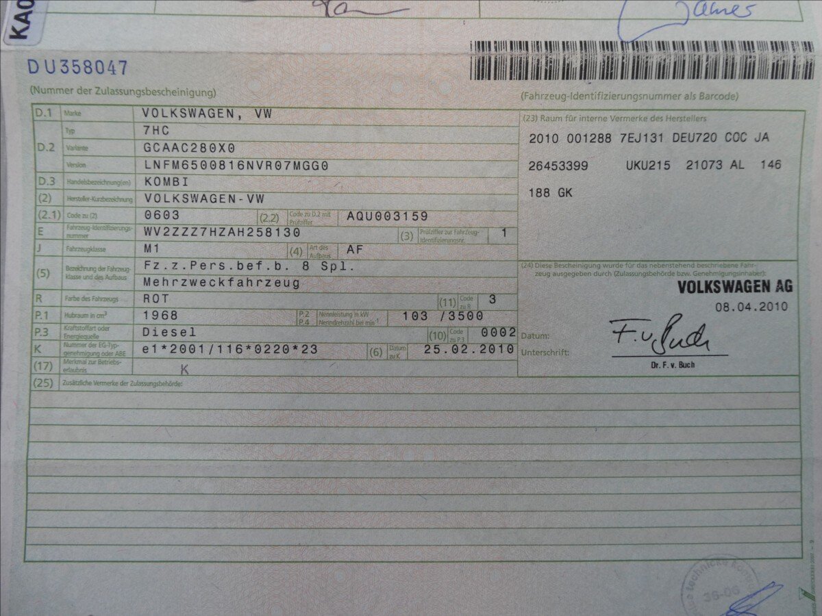 Volkswagen Transporter Ostatní 2,0 l 103 kw