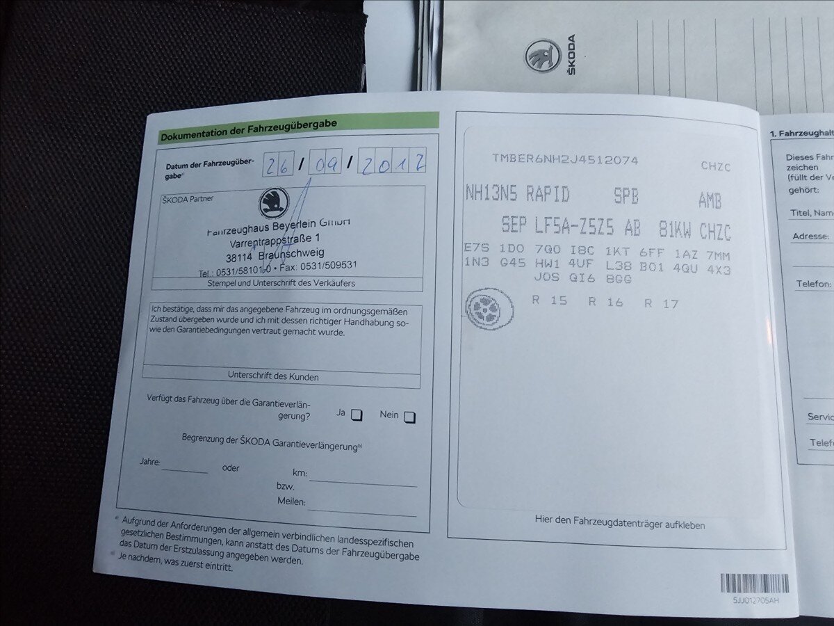 Škoda Rapid Hatchback 999,0 81 kw