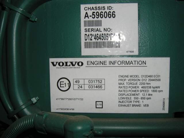 Volvo Ostatní Ostatní 12,1 l 460 kw