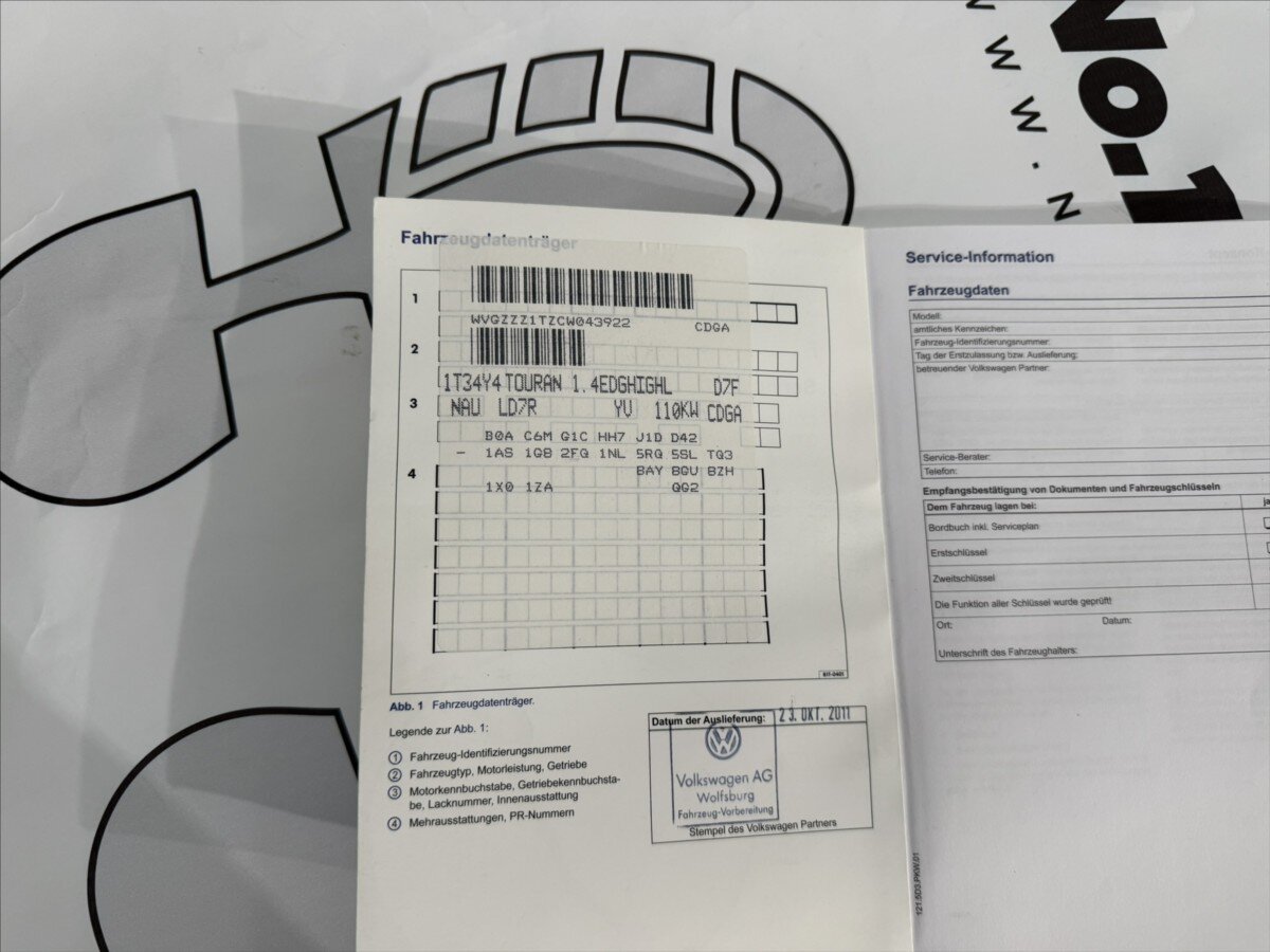 Volkswagen Touran MPV 1,4 l 110 kw