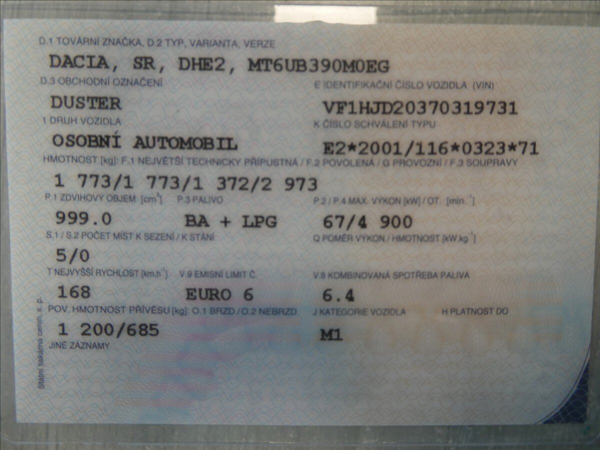 Dacia Duster SUV 999,0 67 kw