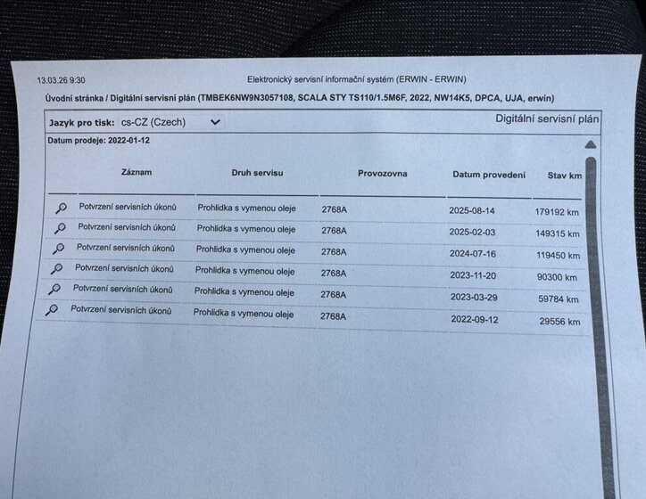 Škoda Scala Hatchback 1,5 l 110 kw