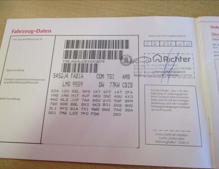 Škoda Fabia Kombi 1,2 l 77 kw