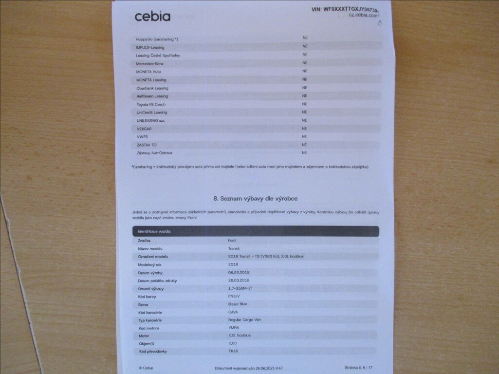 Ford Transit Skříň 2,0 l 96 kw