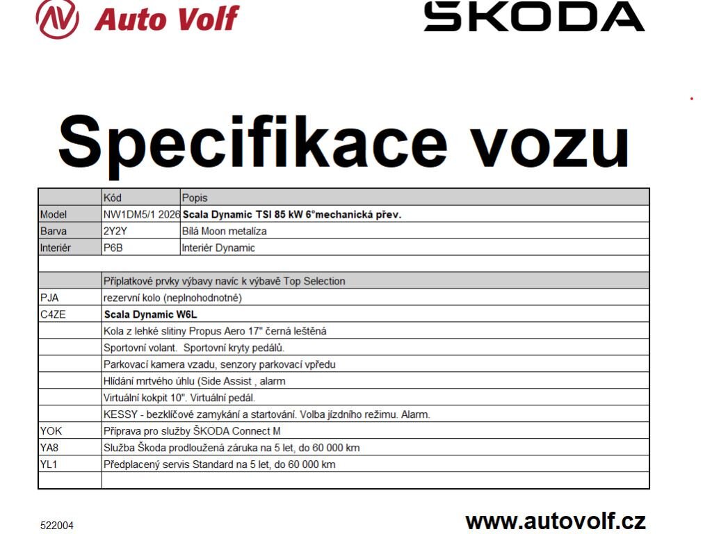 Škoda Scala Hatchback 999,0 85 kw