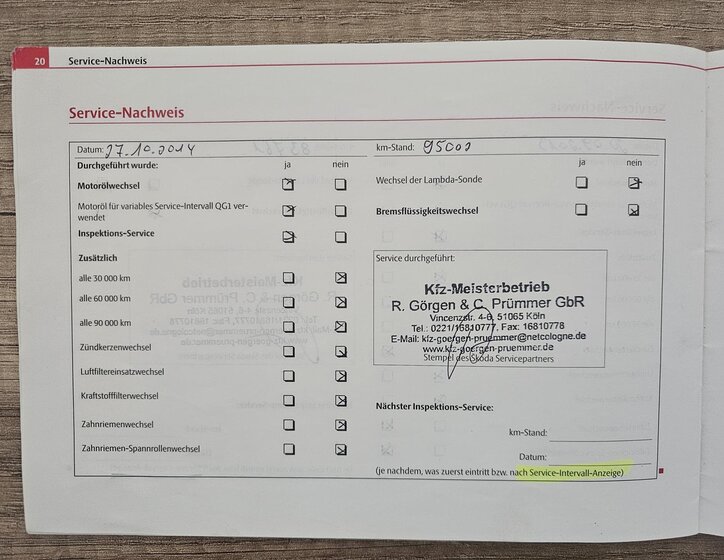 Škoda Octavia Kombi 2,0 l 103 kw