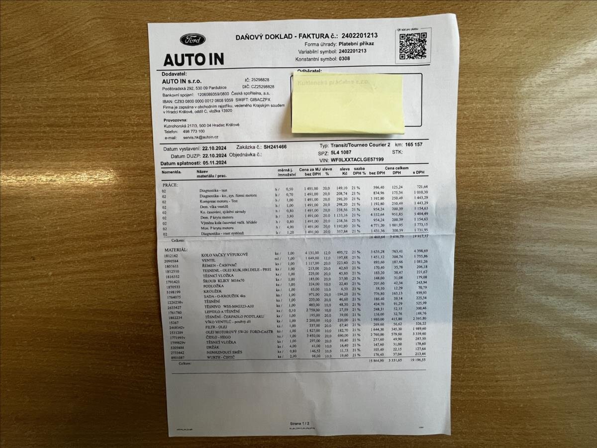 Ford Tourneo Courier Kombi 998,0 74 kw