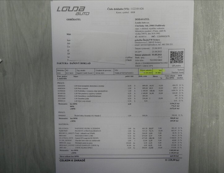 Škoda Superb Kombi 2,0 l 147 kw