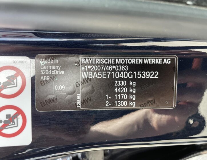 BMW Řada 5 Ostatní 2,0 l 140 kw