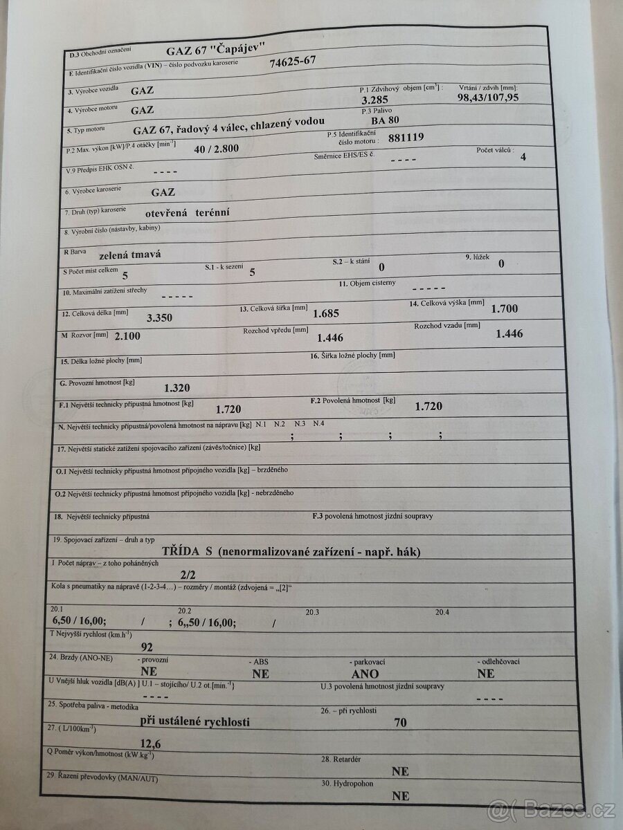 GAZ Ostatní Kabriolet 0,0 0