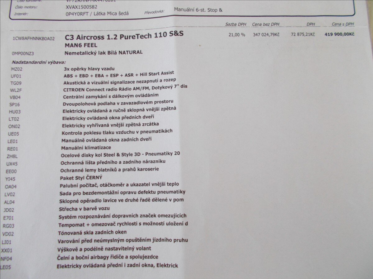 Citroën C3 Aircross SUV / Terénní 1,2 l 81 kw